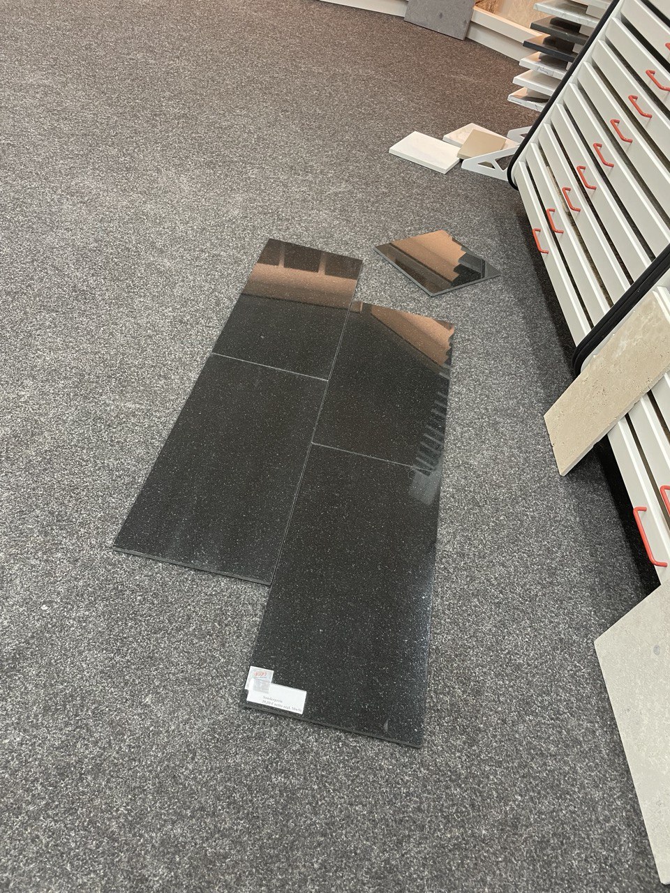 New Indian Black Granitfliesen, verlegt