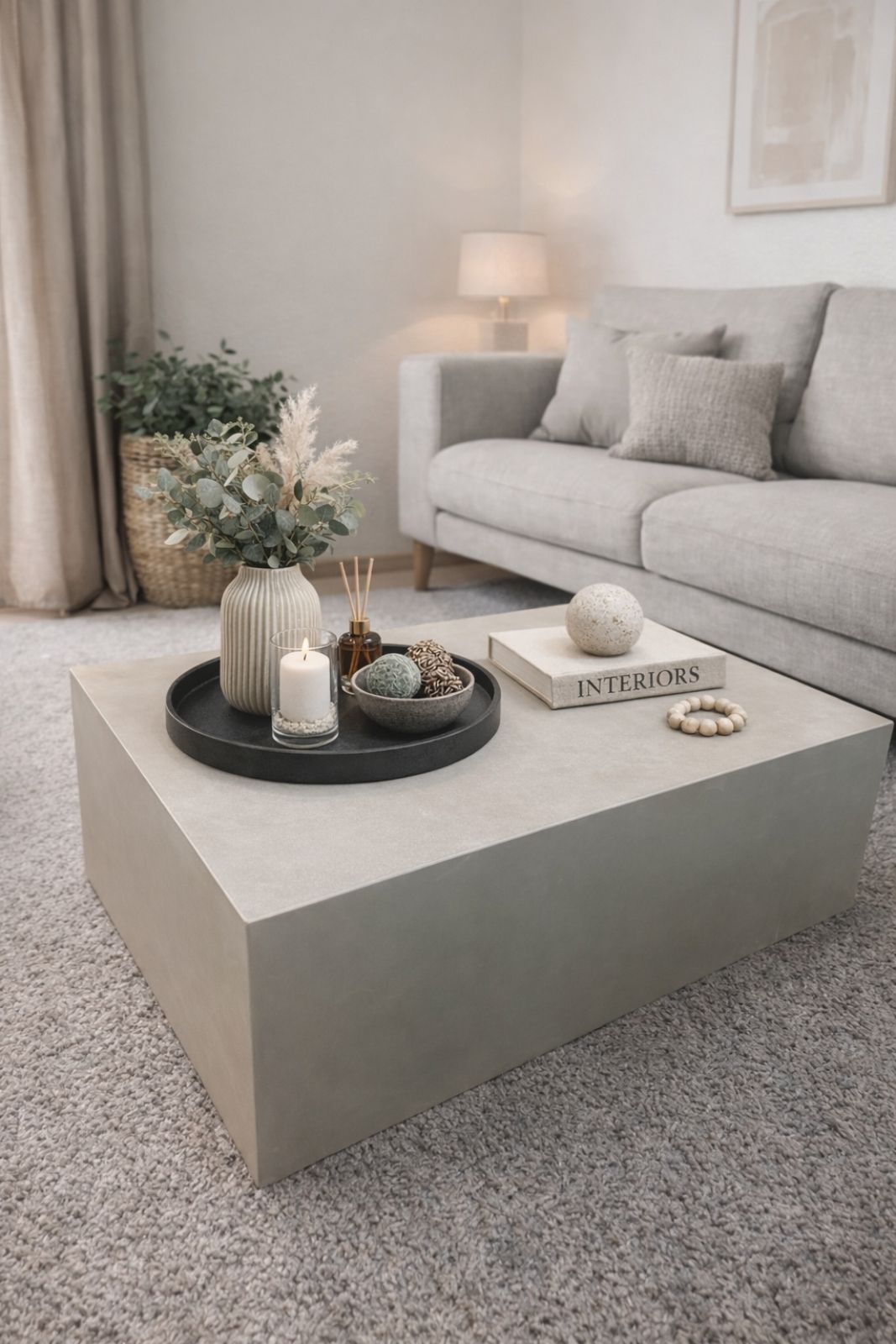 Couchtisch aus Neolith Keramik Phedra matt, 90 x 60 cm, Monolith-Optik