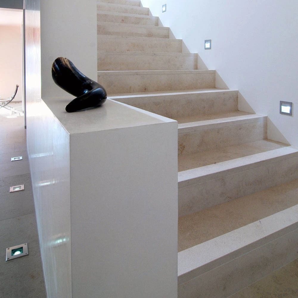 Treppe und Boden mit Jura Gelb Kalksteinfliesen
