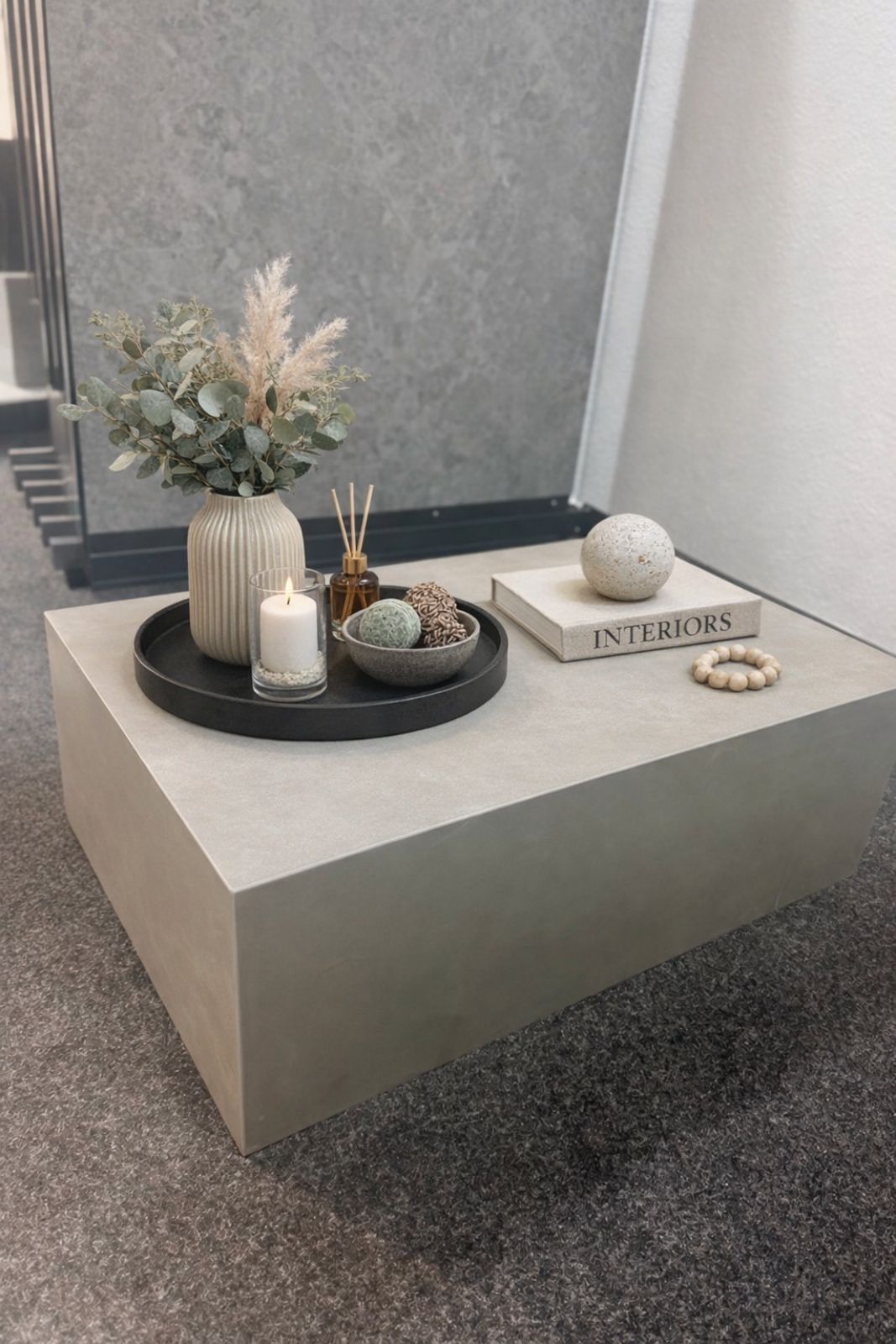 Couchtisch aus Neolith Keramik Phedra matt, 90 x 60 cm, Monolith-Optik