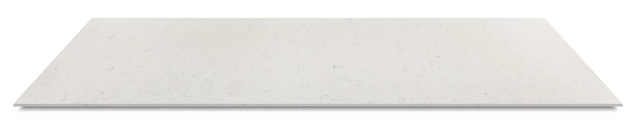 Compac Carrara, Platte Quarzkomposit, weiß mit zarter grauer Zeichnung