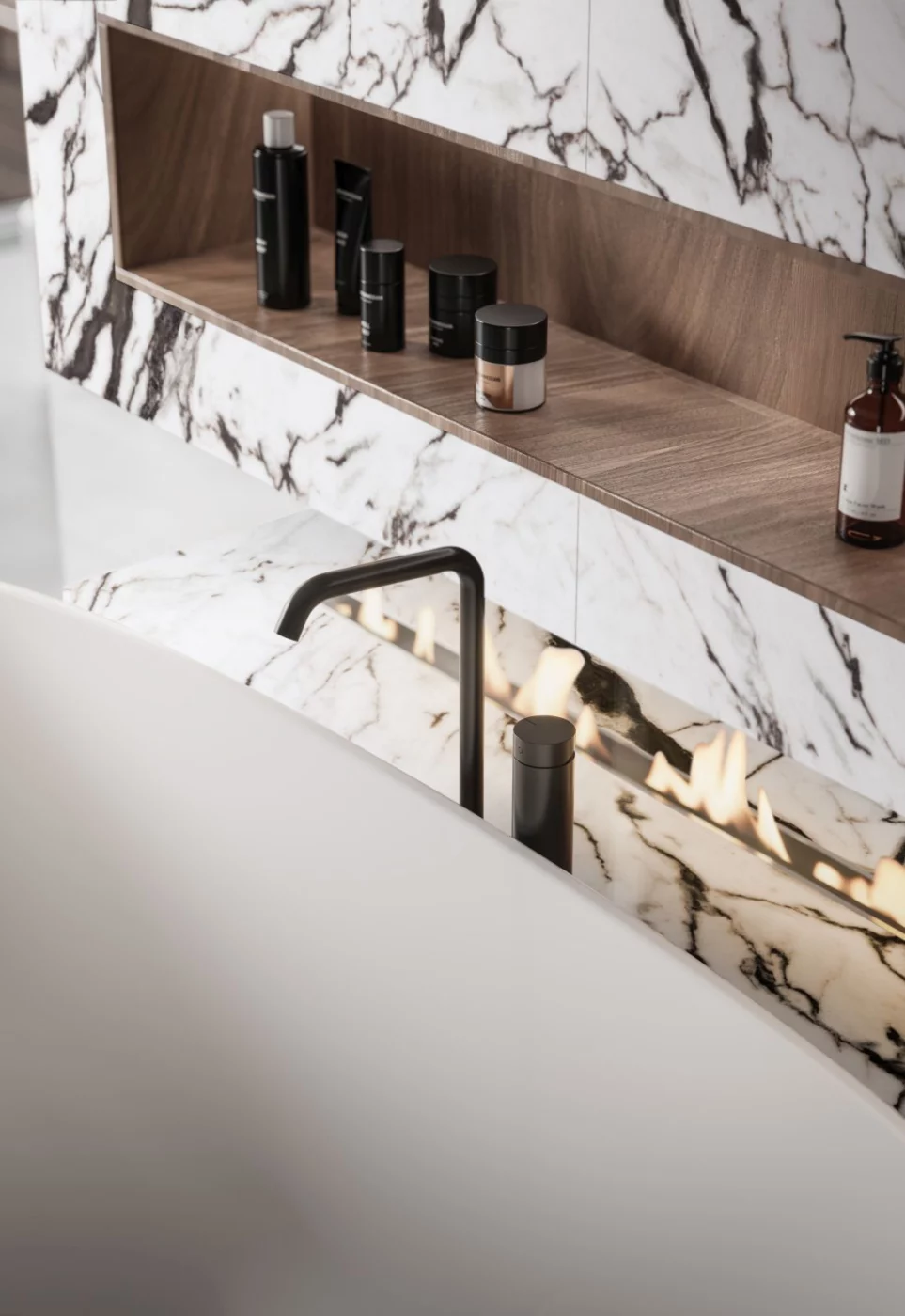 Neolith San Simone Keramik-Arbeitsplatte, warme Farben mit tiefer Maserung
