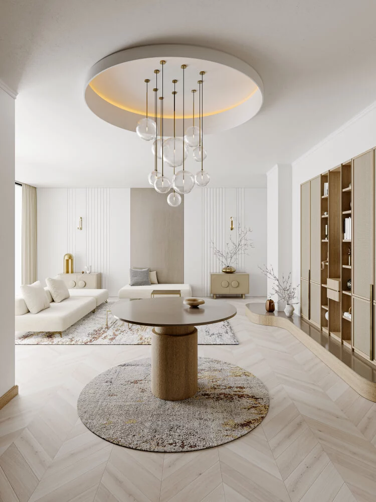 Anwendungsbeispiel mit Technistone Duna Beige, Quarzkomposit beigebraun